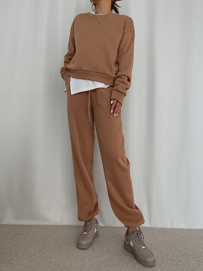 Two Piece Suit Sweater Trousers Out Girls