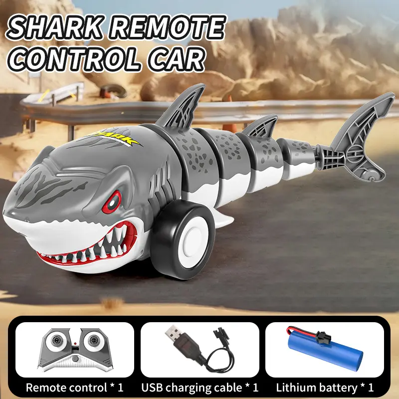 Remote Control Shark - Gray Single Battery