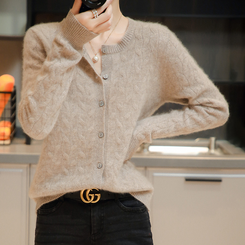 Women's Retro Style Wool Cardigan Coat