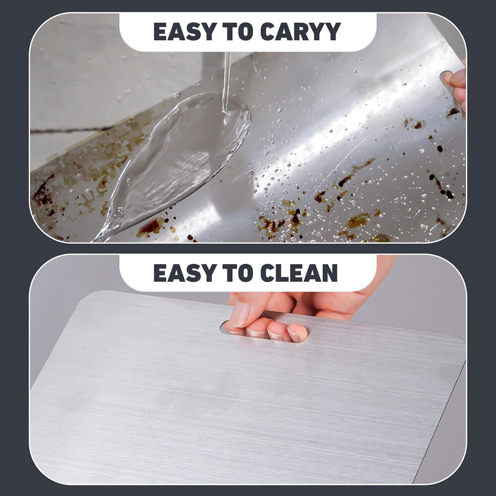 Titanium Cutting Board Double-Sided Boards For Kitchen Camping--28 X39cm Large — image 8
