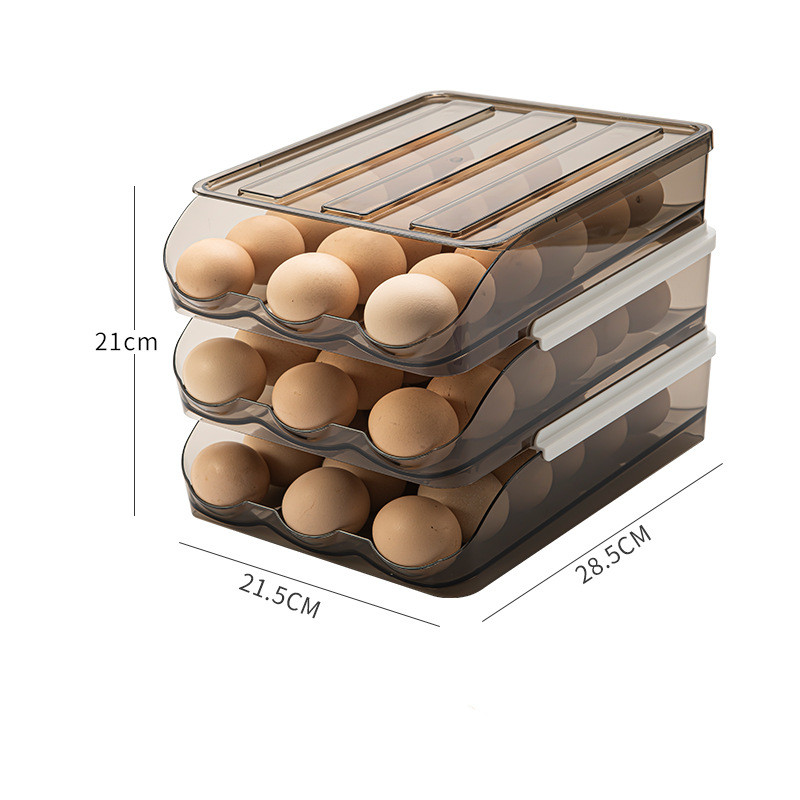 Title 1, Refrigerator Rolling Egg Carton With Lid Rollin...