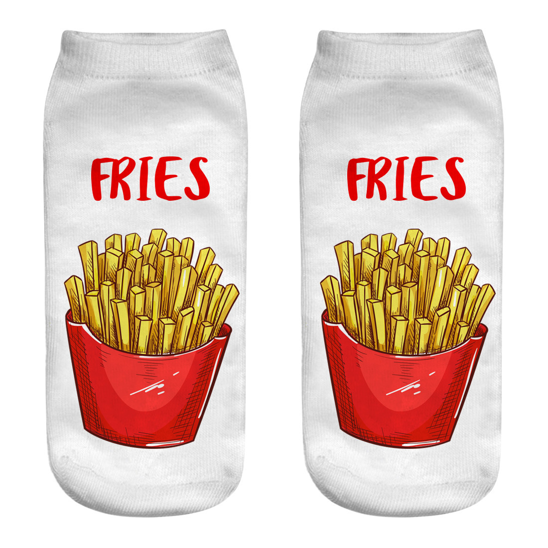 Title 6, Hamburger fries series 3D printing socks