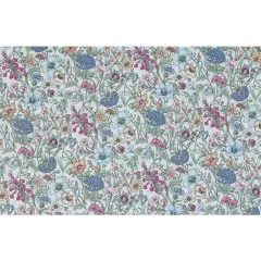 Clothing Summer Thin Soft Cotton Fabric 100 Count Tanalawn - Rachel Blue Flowers - View 1