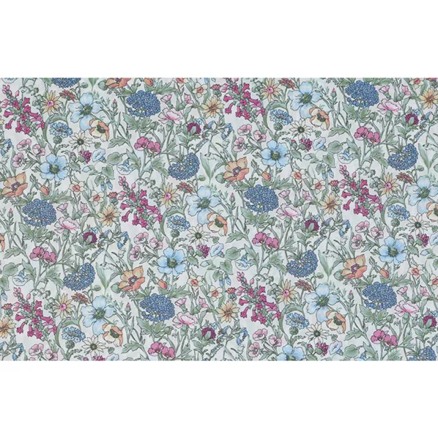 Clothing Summer Thin Soft Cotton Fabric 100 Count Tanalawn Rachel Blue Flowers - Shop at LoveMi
