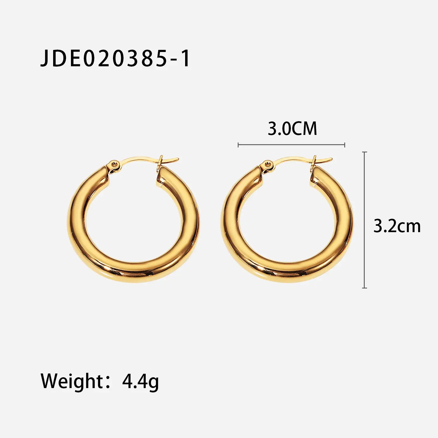 Jane Cool Earrings Personality Bright Metal