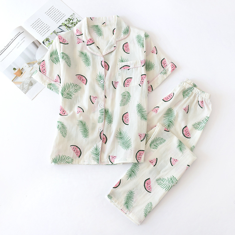 Title 14, Pure Cotton Short Sleeved Pants, Gauze Home Clo...