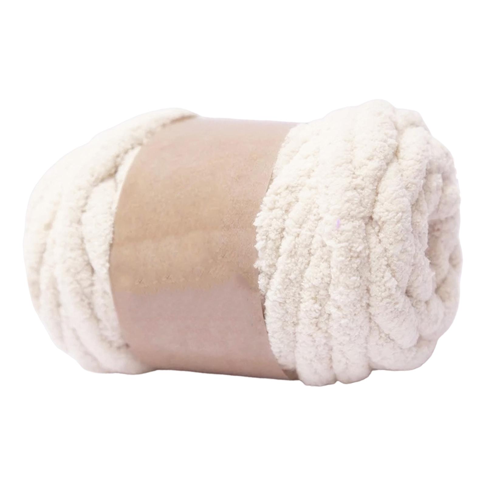 Thick Chunky Yarn Hand Knitting DIY Weight For Throw Rug Making Weaving Beige — image 4