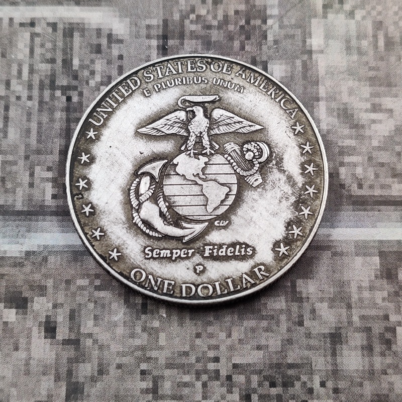 American Antique Iwo Jima Commemorative Coin Can Blow Silver Dollar