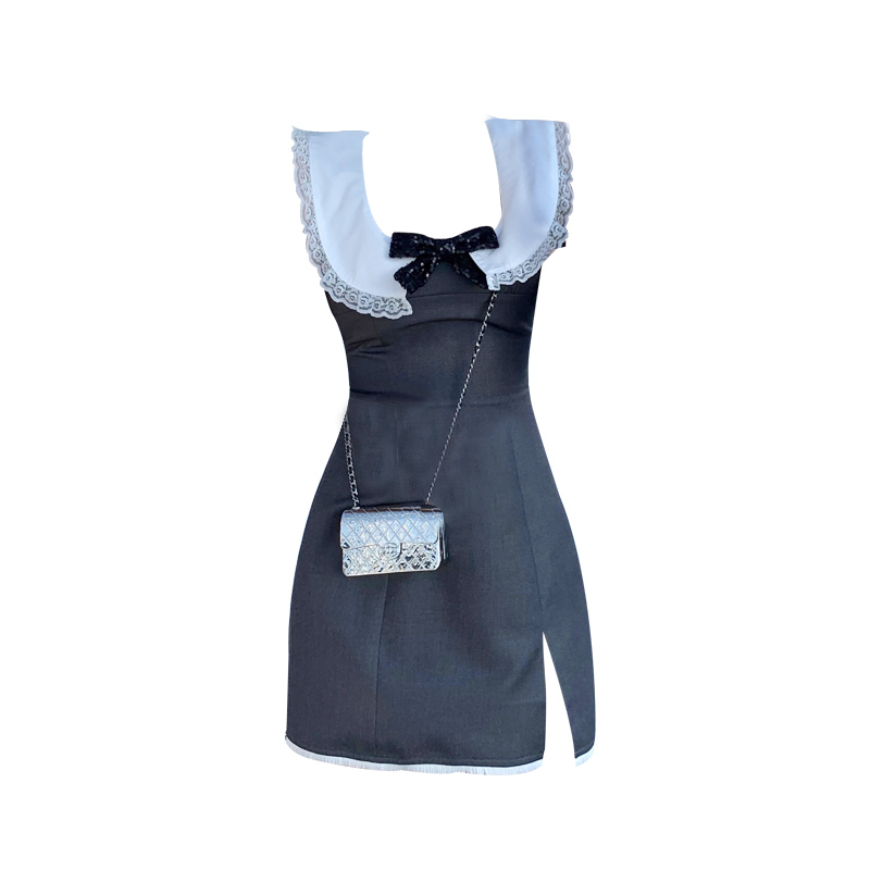 U-Neck Slit Dress