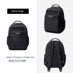 Backpack Large Capacity Computer Bag Waterproof Schoolbag - Black - View 1