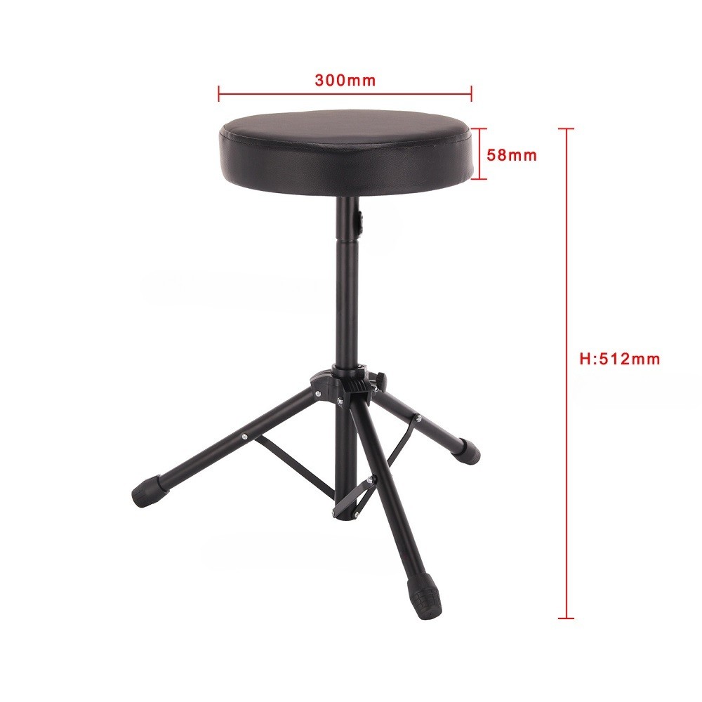 Adjustable Folding Music Guitar Keyboard Drum Stool Piano Chair Padded Seat — image 4
