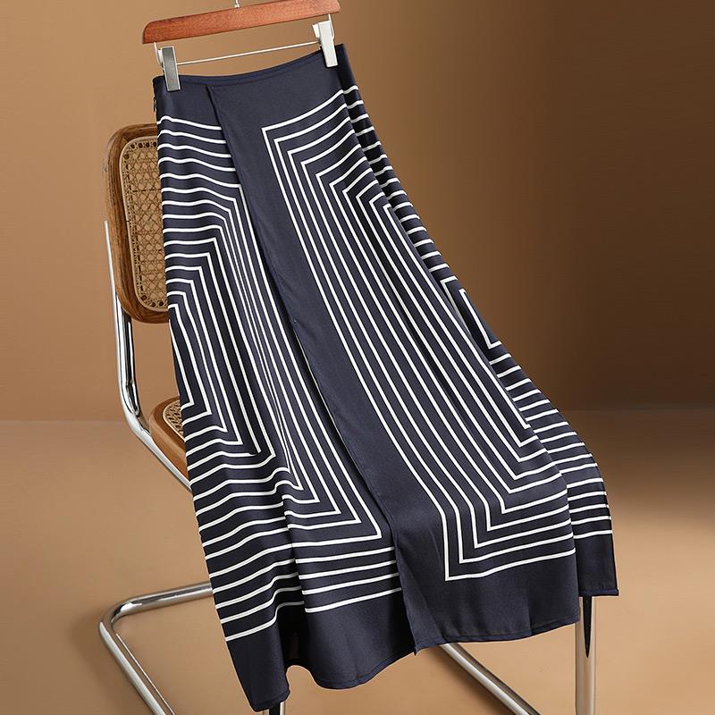 Women's Fashion Irregular Striped Skirt