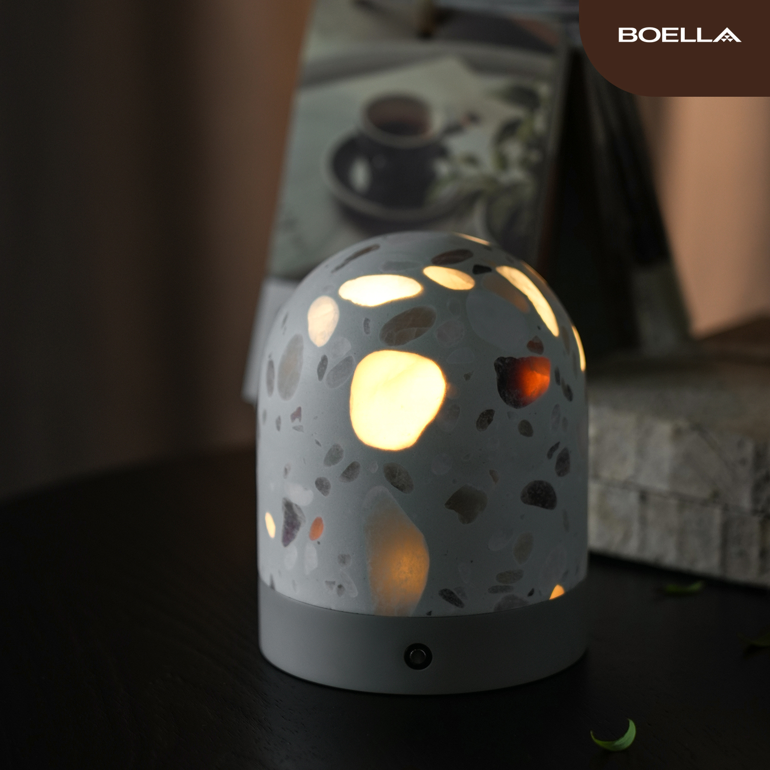 Shattered Light Hollowed-Out Terrazzo Marble Lamp