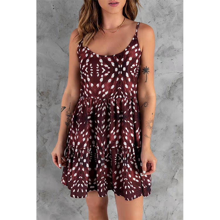 Printed Boho Commuter Sling Dress