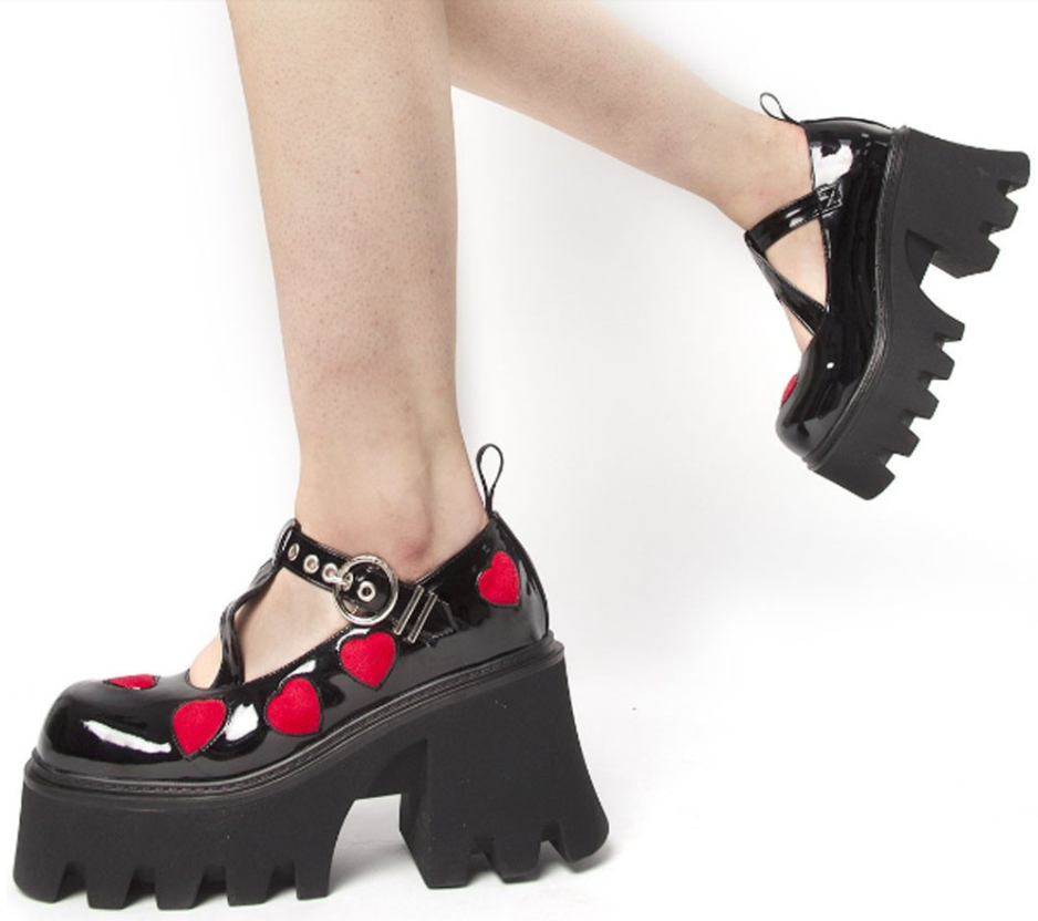 Women's Large Size Round Toe Platform Cross Strappy Shoes