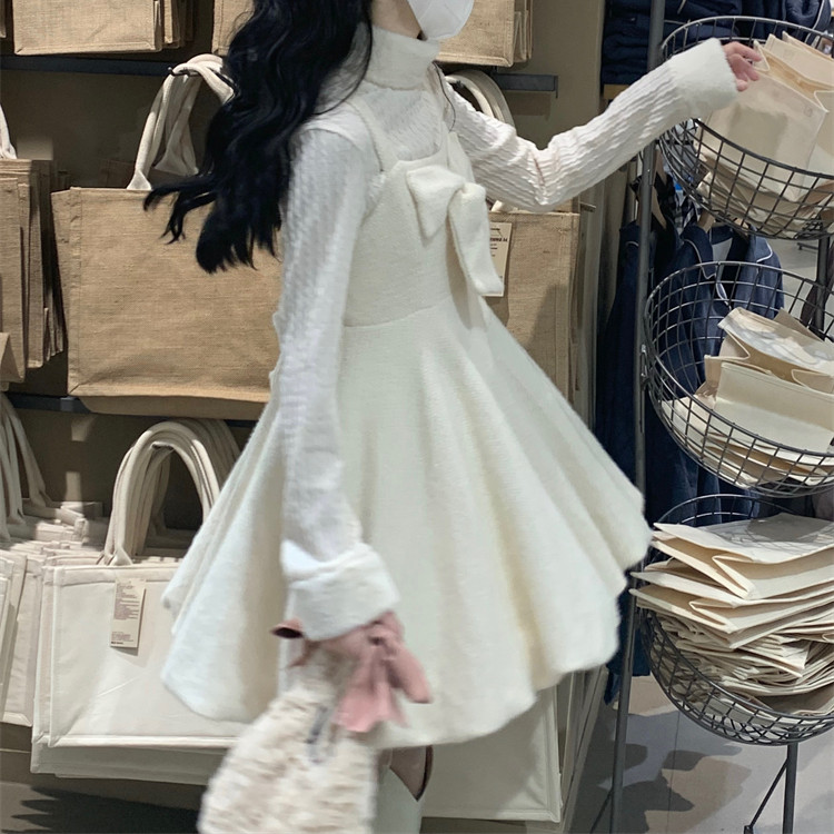 Small Temperament Thin And Sweet Suspender Dress