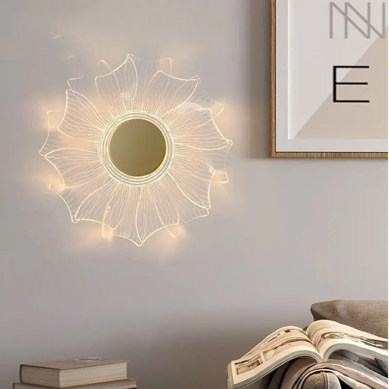 New Creative Personality Petal Acrylic LED Wall