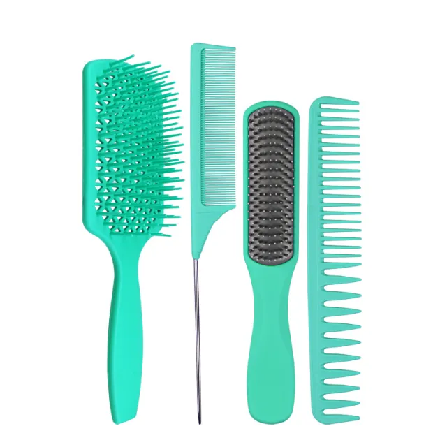 Ladies Special Comb, Massage Air Cushion Comb, Wide Tooth Styling Smooth Hair Set Green - Shop at LoveMi
