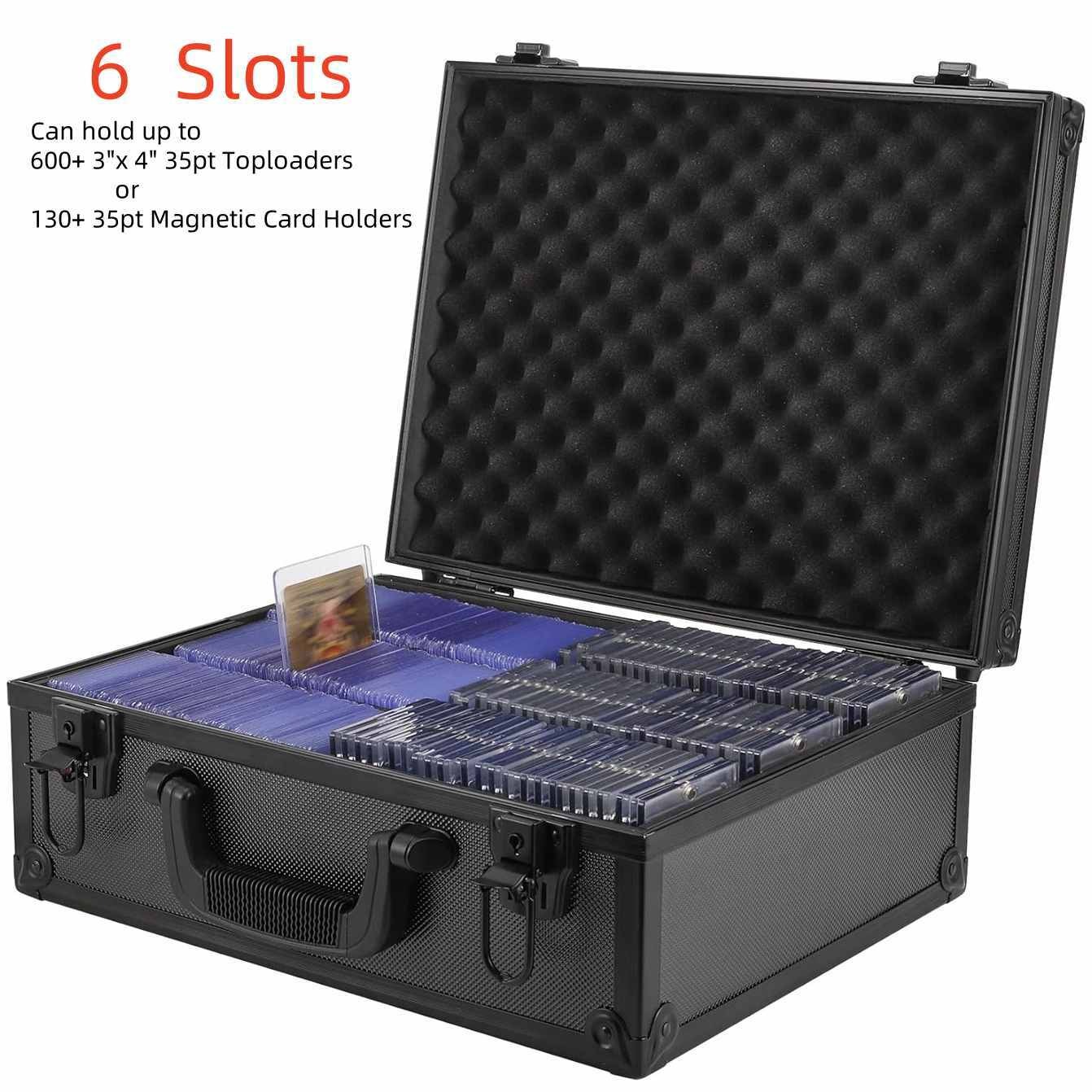 6 Slot Card Box For 600 Cards 35PT 3x4 Toploaders Graded Sports Trading — image 8
