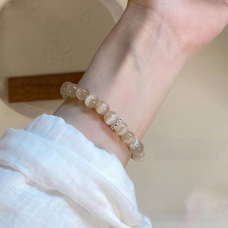 Vintage Red Agate Beaded Bracelet
