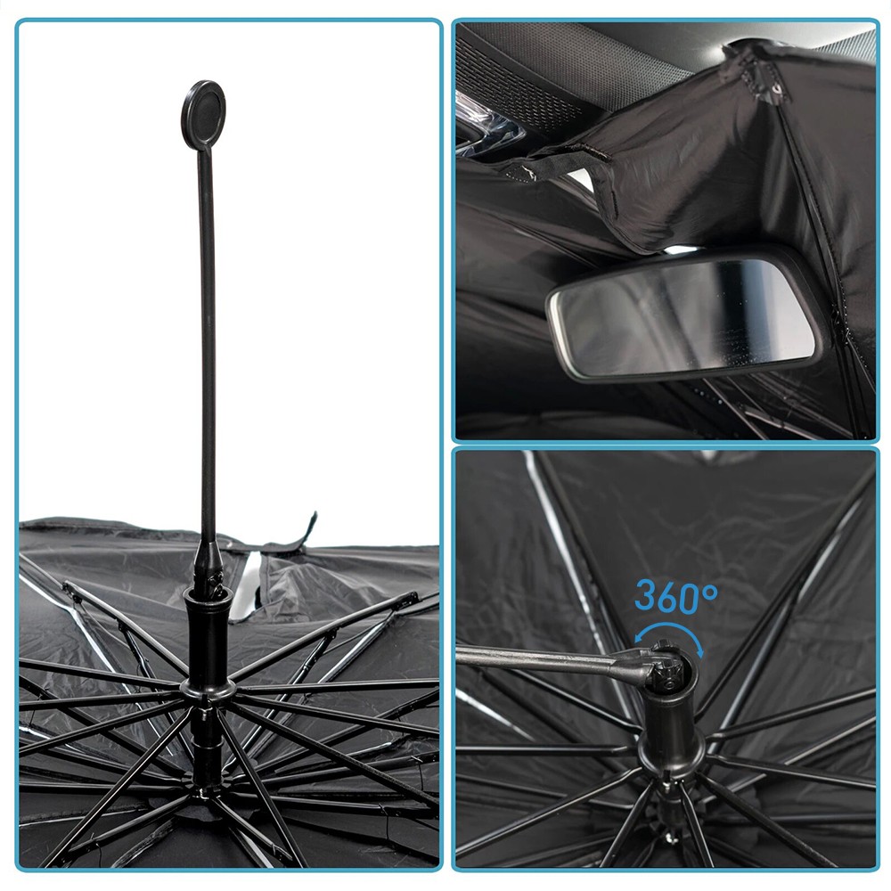 Car Windshield Sun Shade Umbrella Foldable Front Window Cover Sunshade Visor — image 3