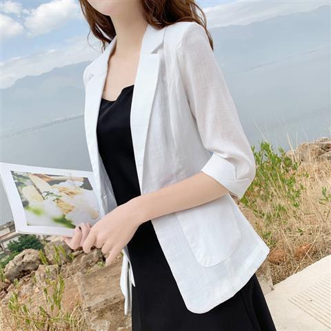 Plus Size Women's Fat Girl Suit Jacket Korean Casual Sunscreen Professional Wear