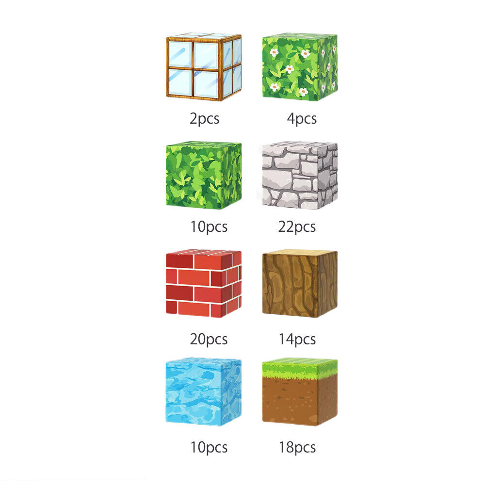1 0 0Pcs&Set Minecraft Magnetic Building Blocks Children Kids Educational Toy Gifts 2