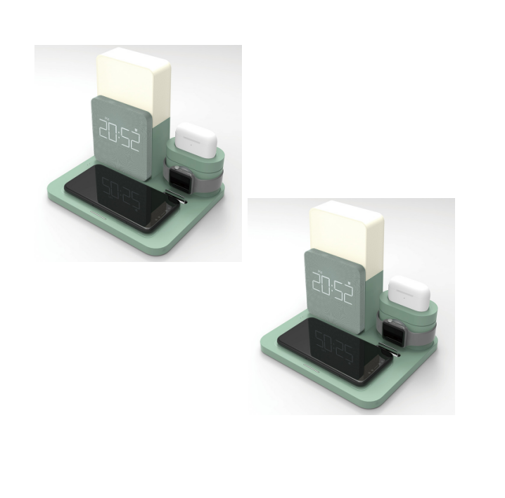 Digital LED Alarm Clock Night Light Magnetic Wireless Charger - Image 14