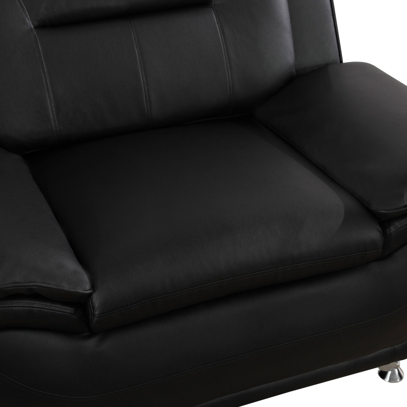 Pickup Only--Blue Flannel 8-Piece Living Room Sofa Set