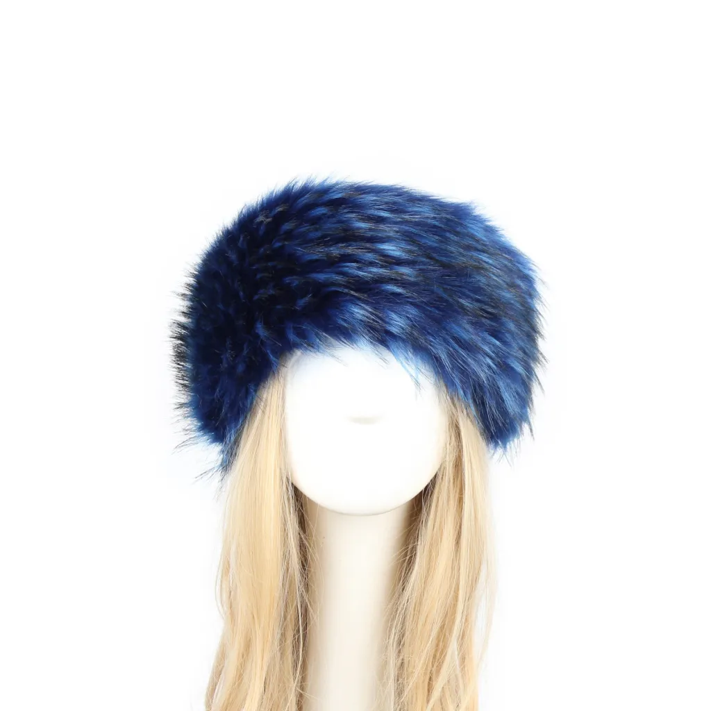 Fashion Color Fur Hair Ring Head Ring - Blue