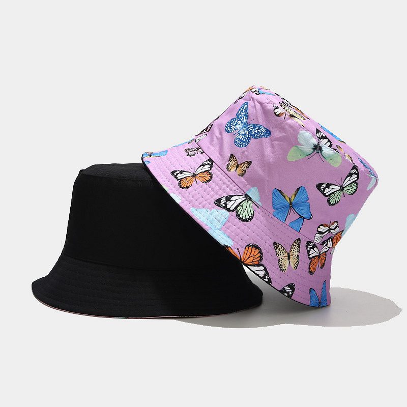 Title 4, Fisherman Hat With Colorful Butterfly Pattern