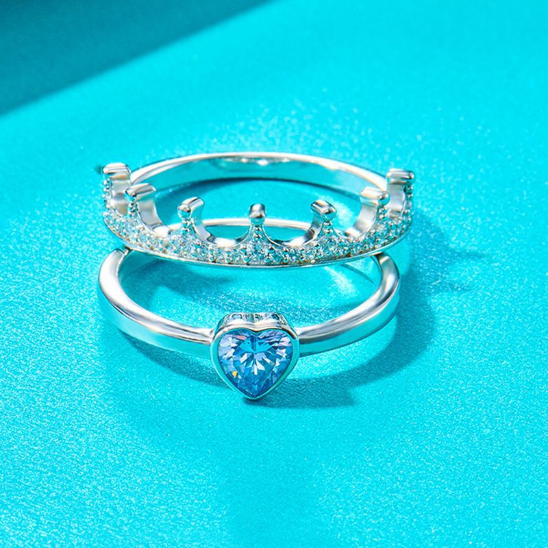 Silver European And American Style Creative Fashion Love Ring Wedding Birthday Gift