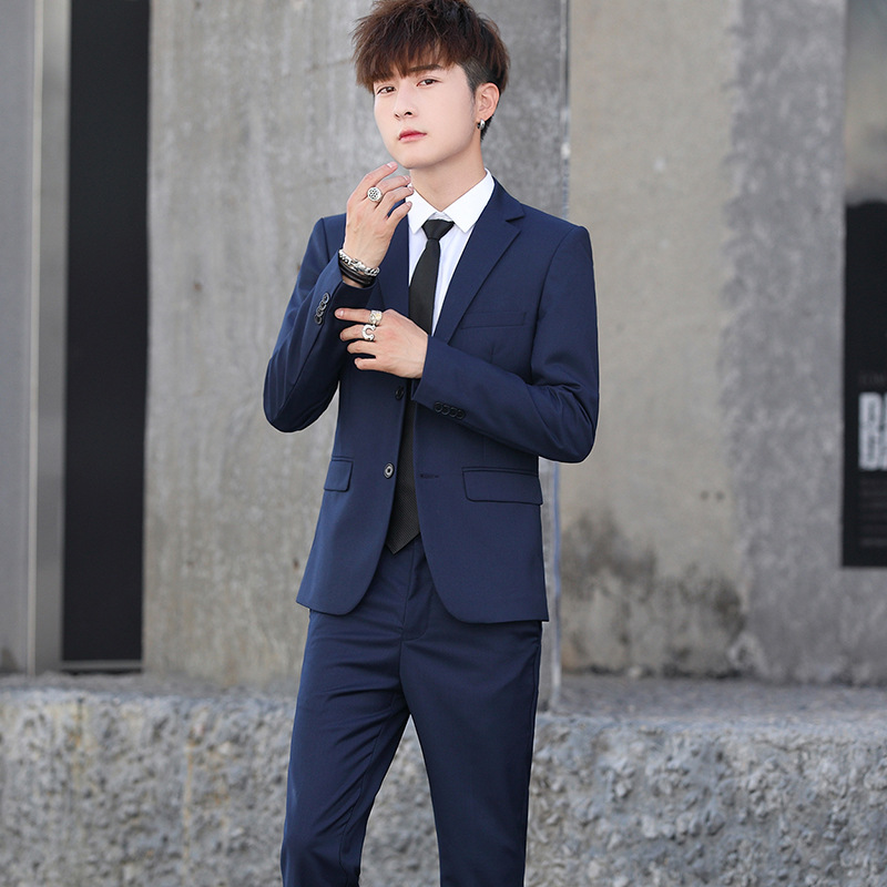 Casual Men's Single West Blazer Korean Slim Top