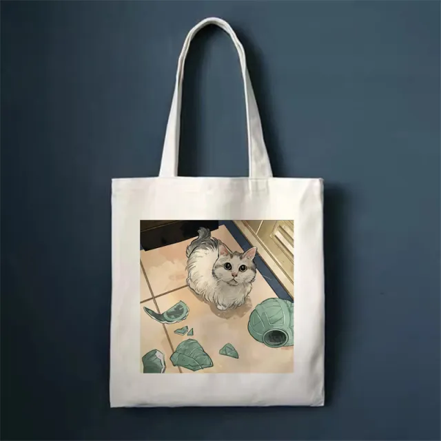 Download main imagesDownload variant imagesDownload description imagesCute Cat Shopping Bag Shopper Bags Tote Canvas Bag Harajuku Reusable Large Ca... Zipper Inner Pocket-Style23 - Shop at LoveMi