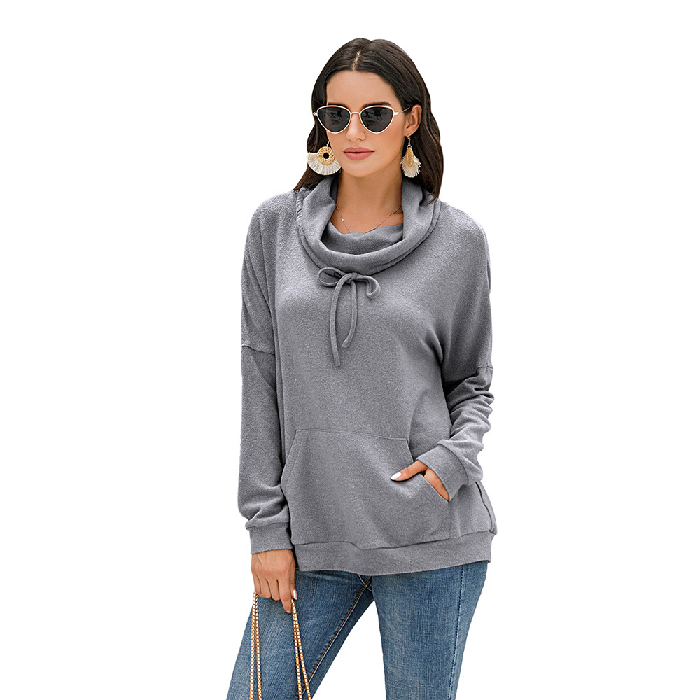 Title 2, Loose long-sleeved solid color pullover sweater