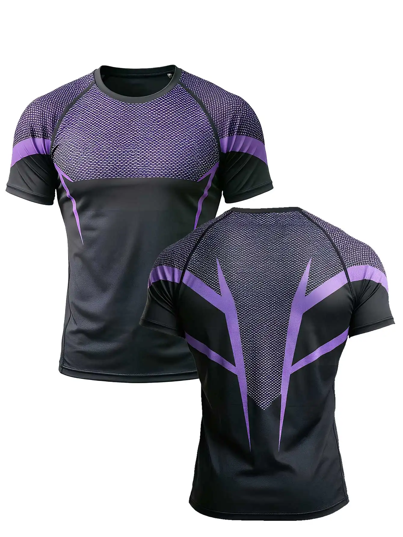 Men Mesh Back Compression T Shirt Short
