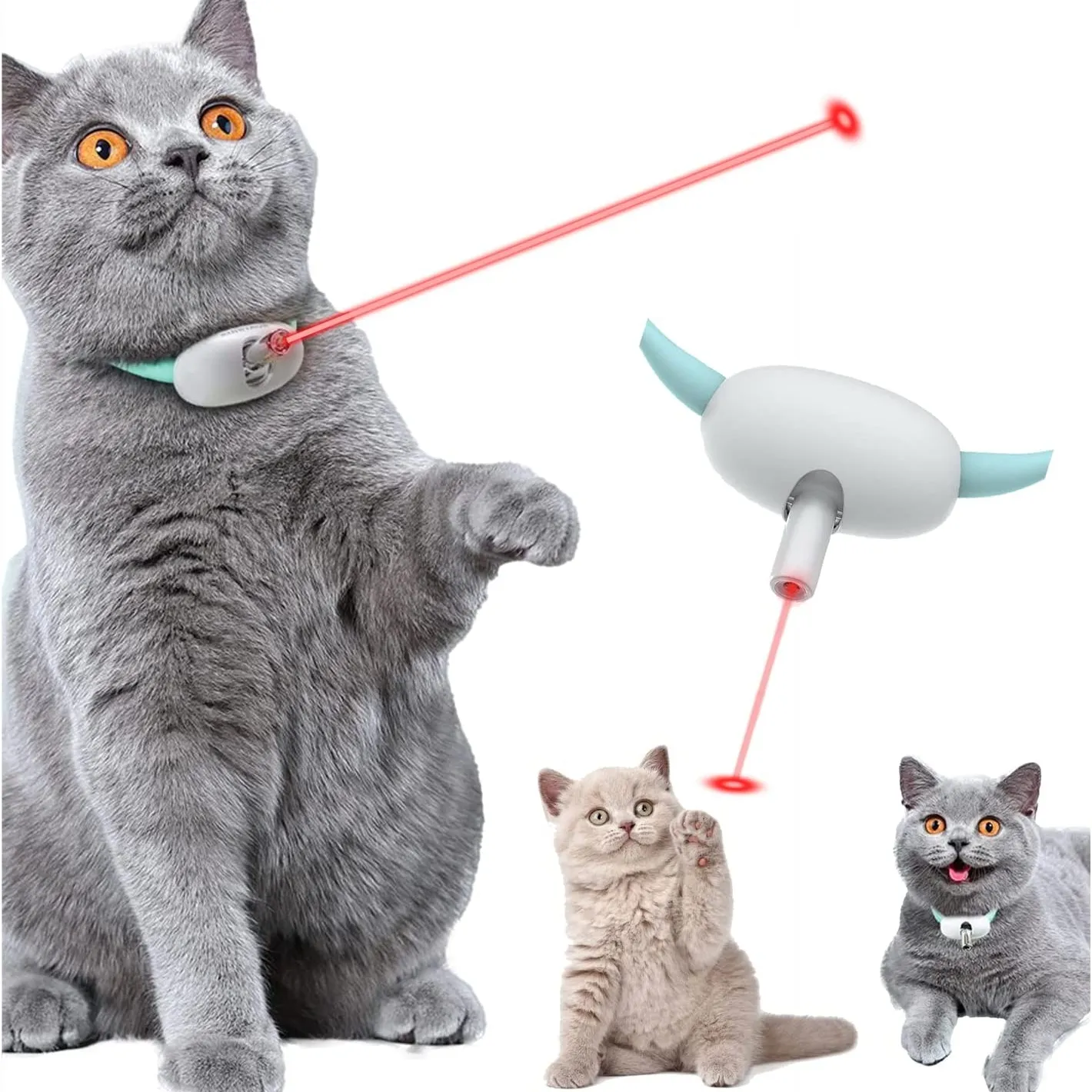 Automatic Cat Toy Smart Laser Teasing Collar