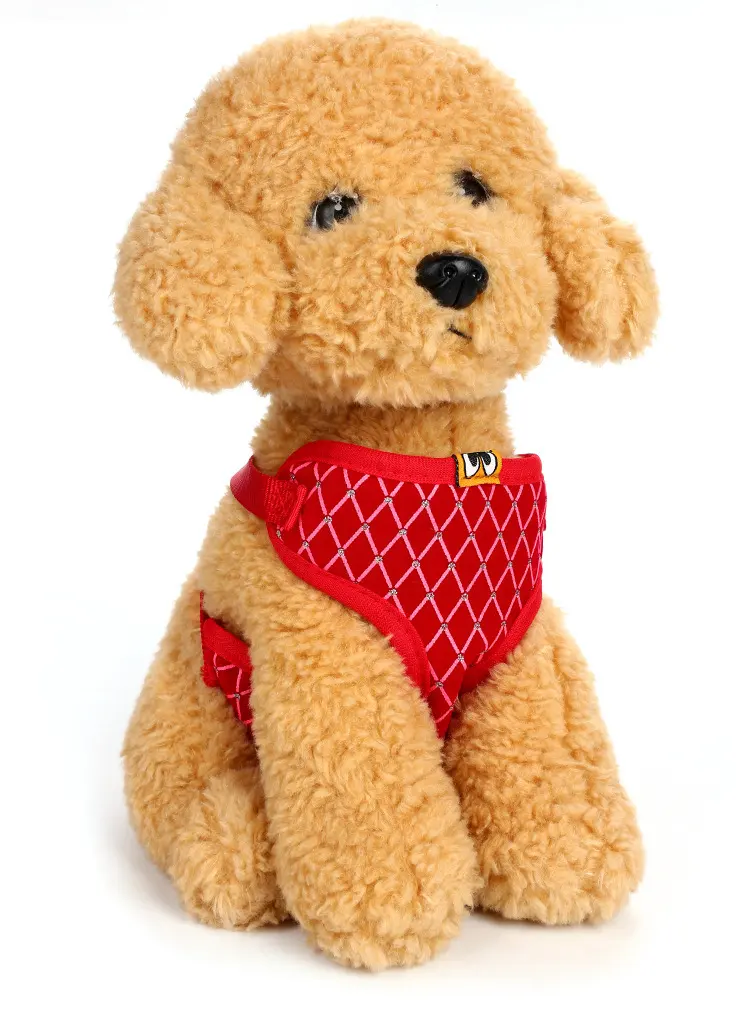 Dog Leash Breathable Mesh with Flash Diamond Nylon Pet
