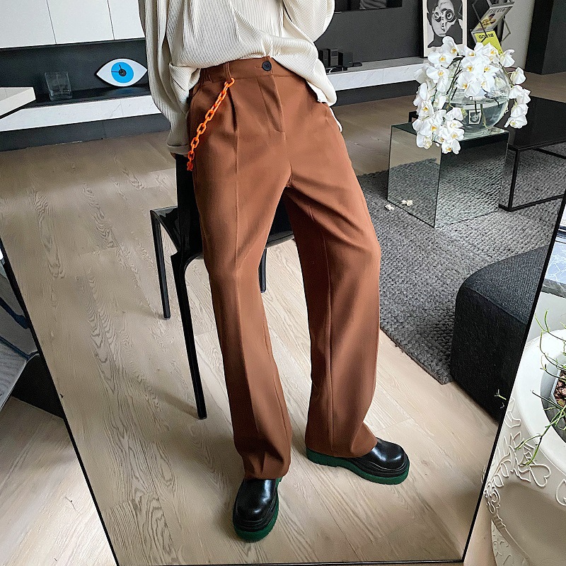 Solid Color Wool Business Casual Pants