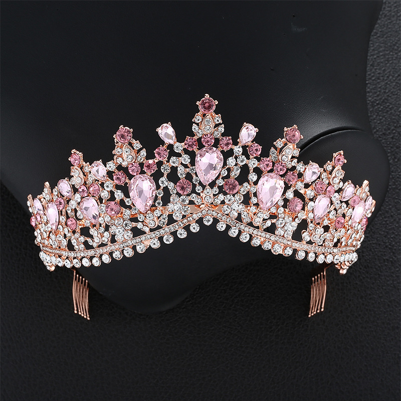 Baroque Bridal Crown Headdress Rhinestone Princess Formal Dress Accessories — foto 11