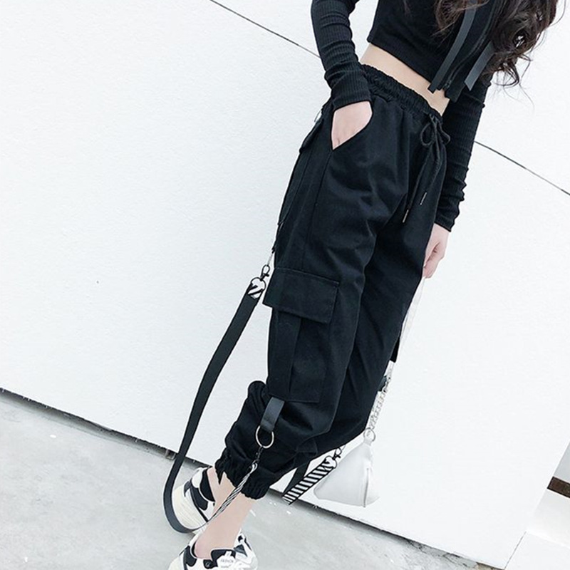 Title 3, Fashionable Elastic High-waisted Streamer Overalls