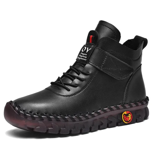Women Snow Boots Winter Warm Lace Up Plush Ankle Boots With Sewing Thread Design New Waterproof Non slip Platform Cozy Shoes Black - Shop at LoveMi