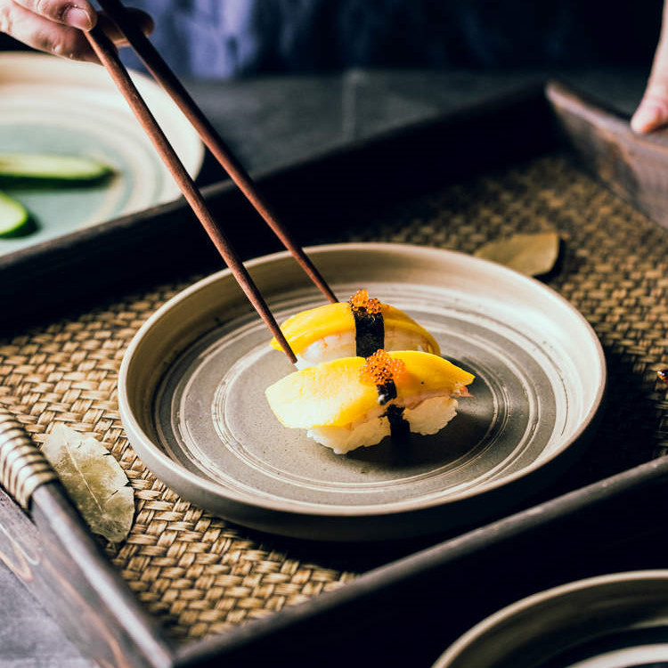 Title 5, Assiette plate en céramique japonaise pour la m...