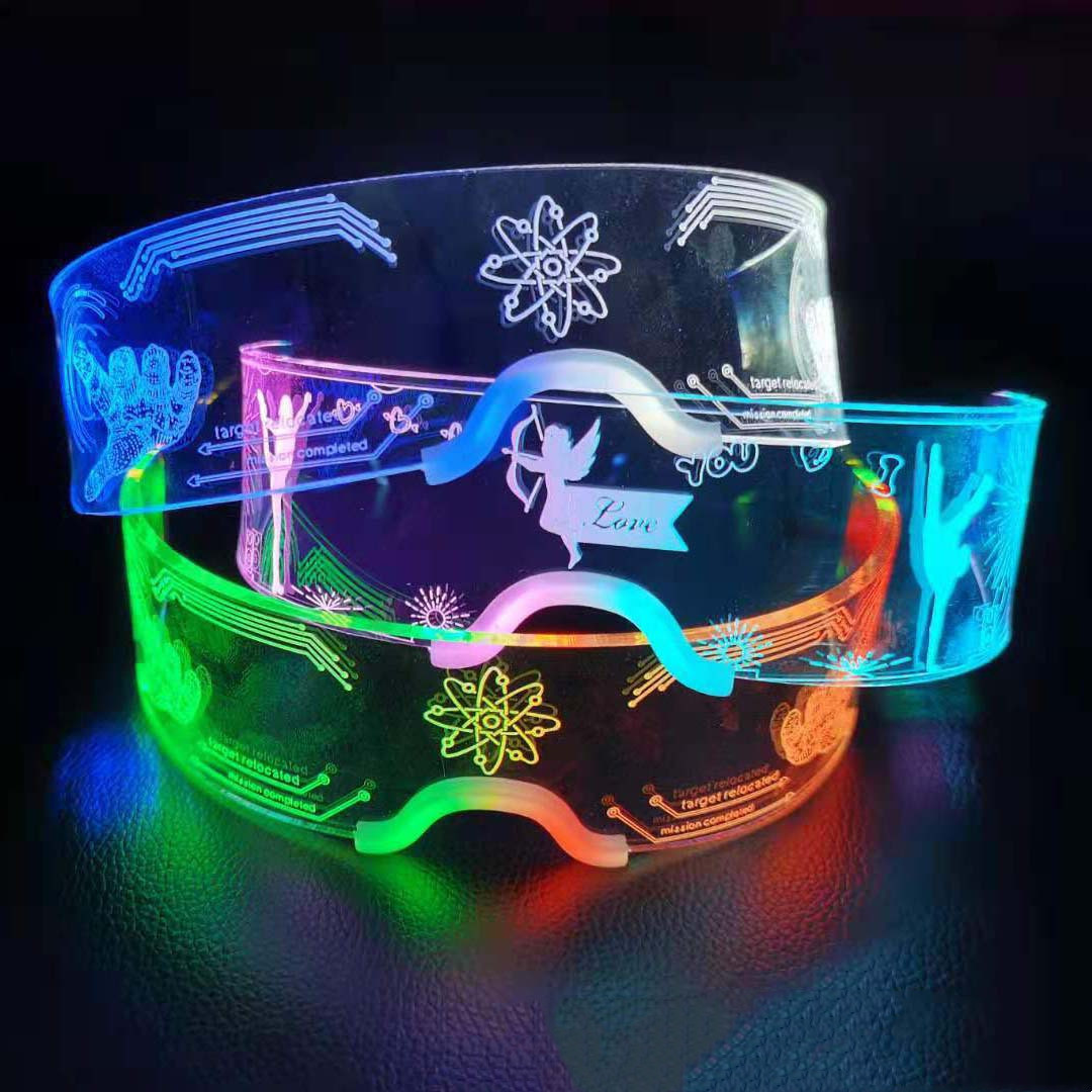 Title 1, Halloween Amazon LED Colorful Glowing Glasses C...