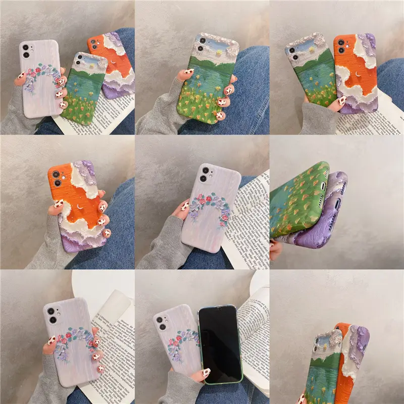 Summer Oil Painting Landscape Silicone Phone Case
