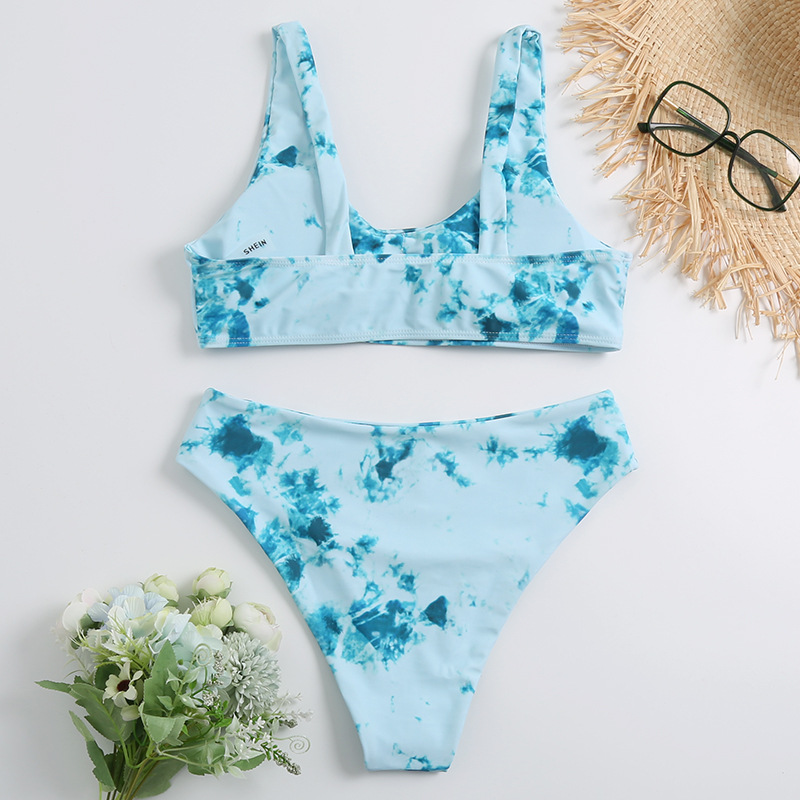 Title 6, Female Split Double-sided Swimsuit Sexy Tie-dye...