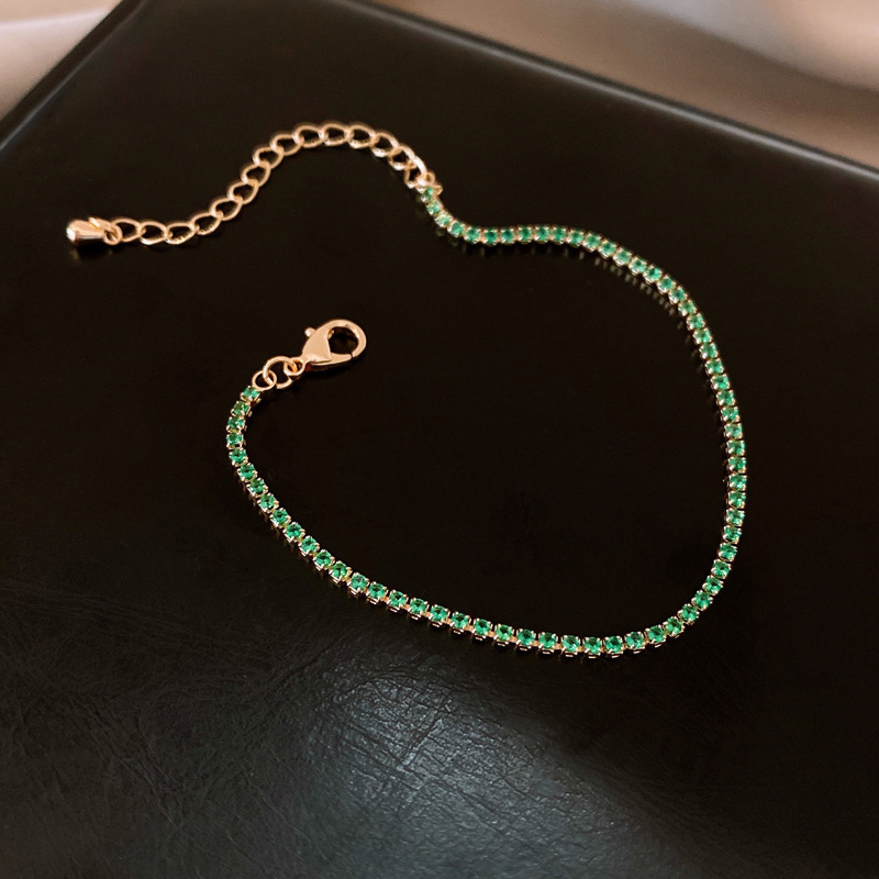 Western Style Cubic Zirconia Love Heart Bangle Exquisite Luxury Bracelet Chic Niche Fashion Jewelry