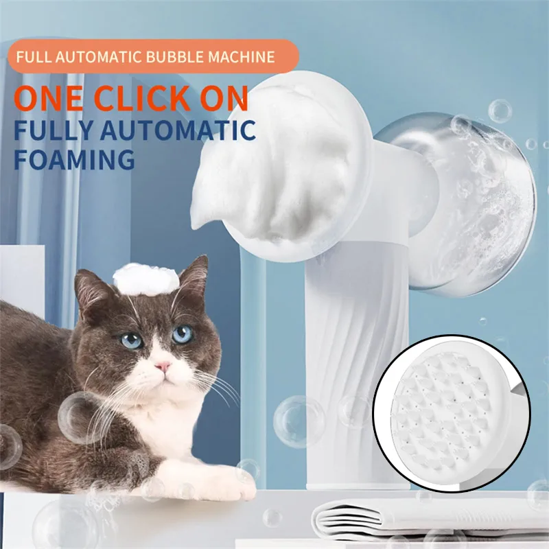 Automatic Foaming Dog Cat Bath Brush Dog Shampoo