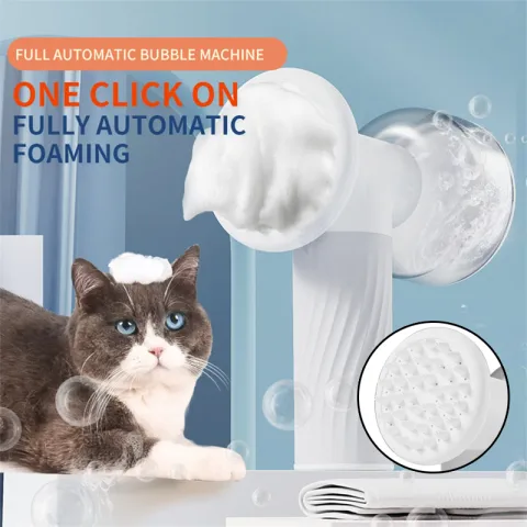 Automatic Foaming Dog Cat Bath Brush Dog Shampoo