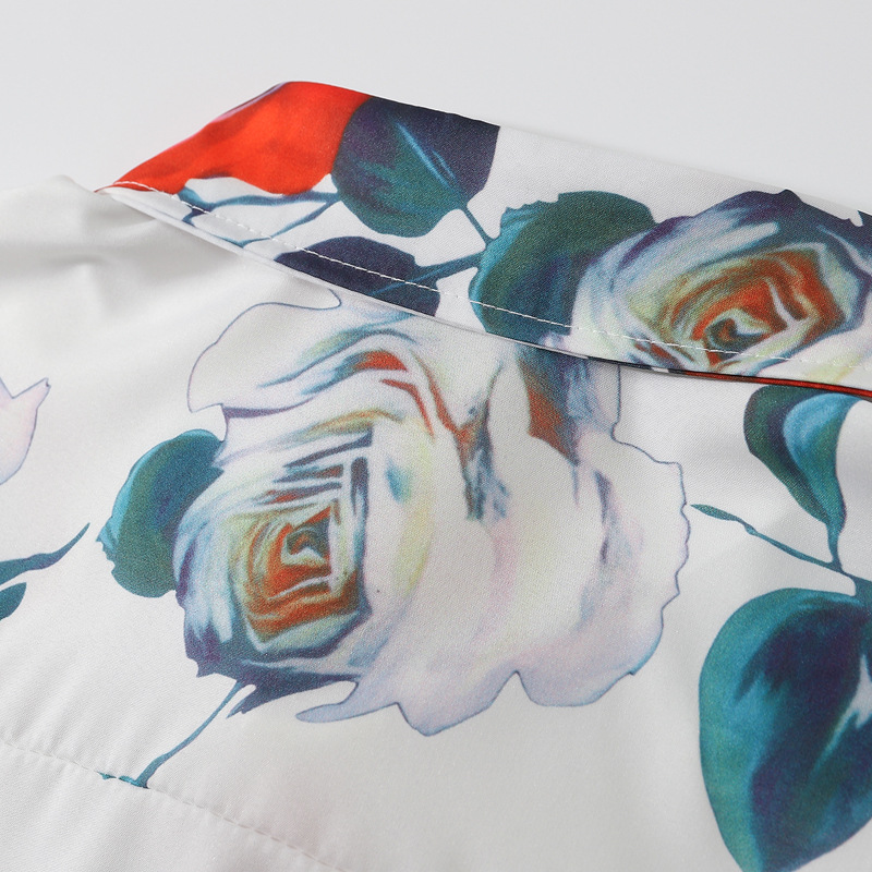 Title 2, Retro Rose shirt met lange mouwen voor koppels,...